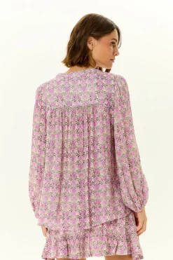 Bata Recortes Estampa Ikat