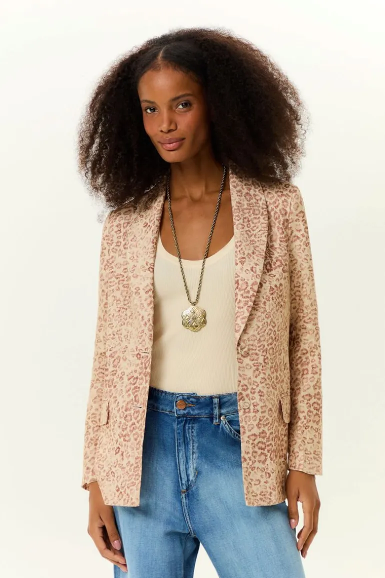 Blazer Linho Estampa Jaguar
