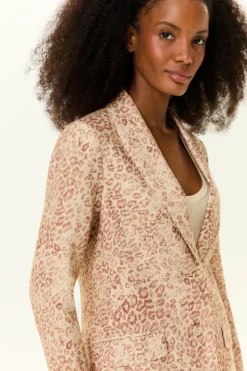 Blazer Linho Estampa Jaguar