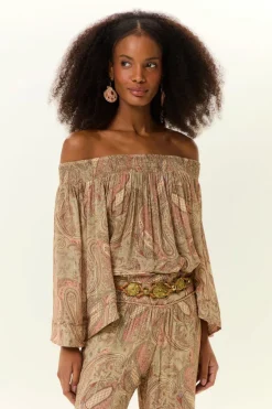 Blusa Lastex Estampa Folk