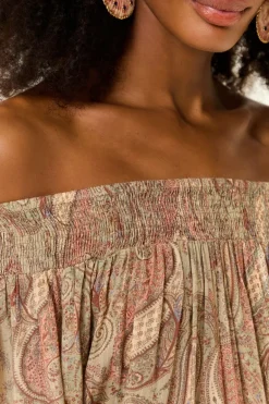 Blusa Lastex Estampa Folk