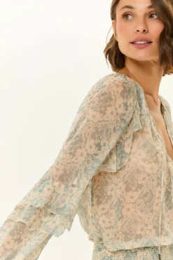 Blusa Manga Longa Ggt Estampa Melissa