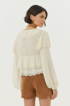 Blusa Manga Longa Ggt Renda