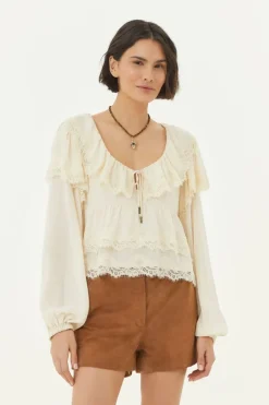 Blusa Manga Longa Ggt Renda