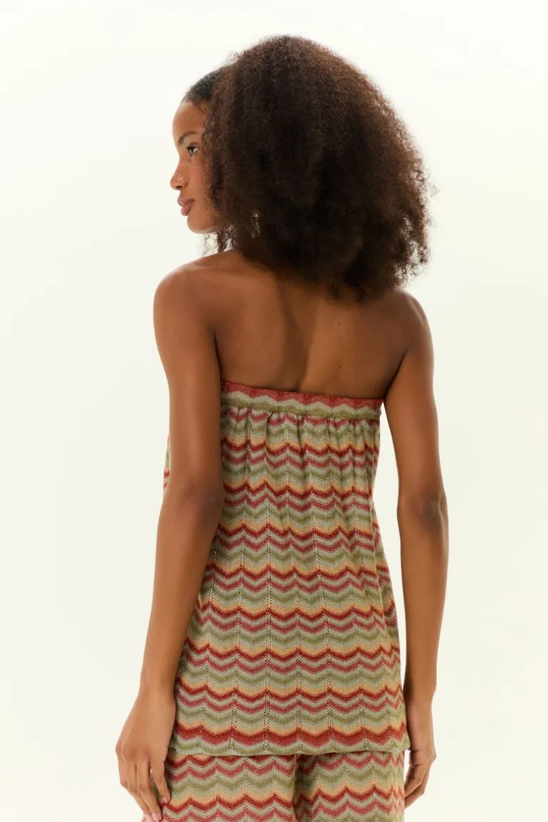 Blusa Tricot Ponto Chevron Com Lurex