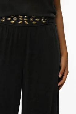 Calça Balone Cinto Tachas