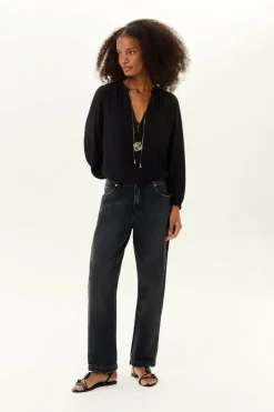Calça Jeans Black Relaxed Rasgos