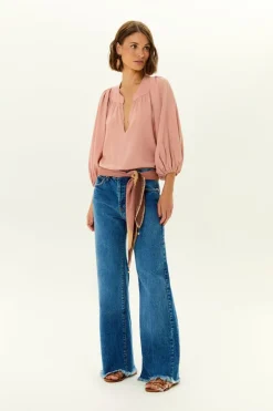 Calça Jeans Flare Botoes Braguilha