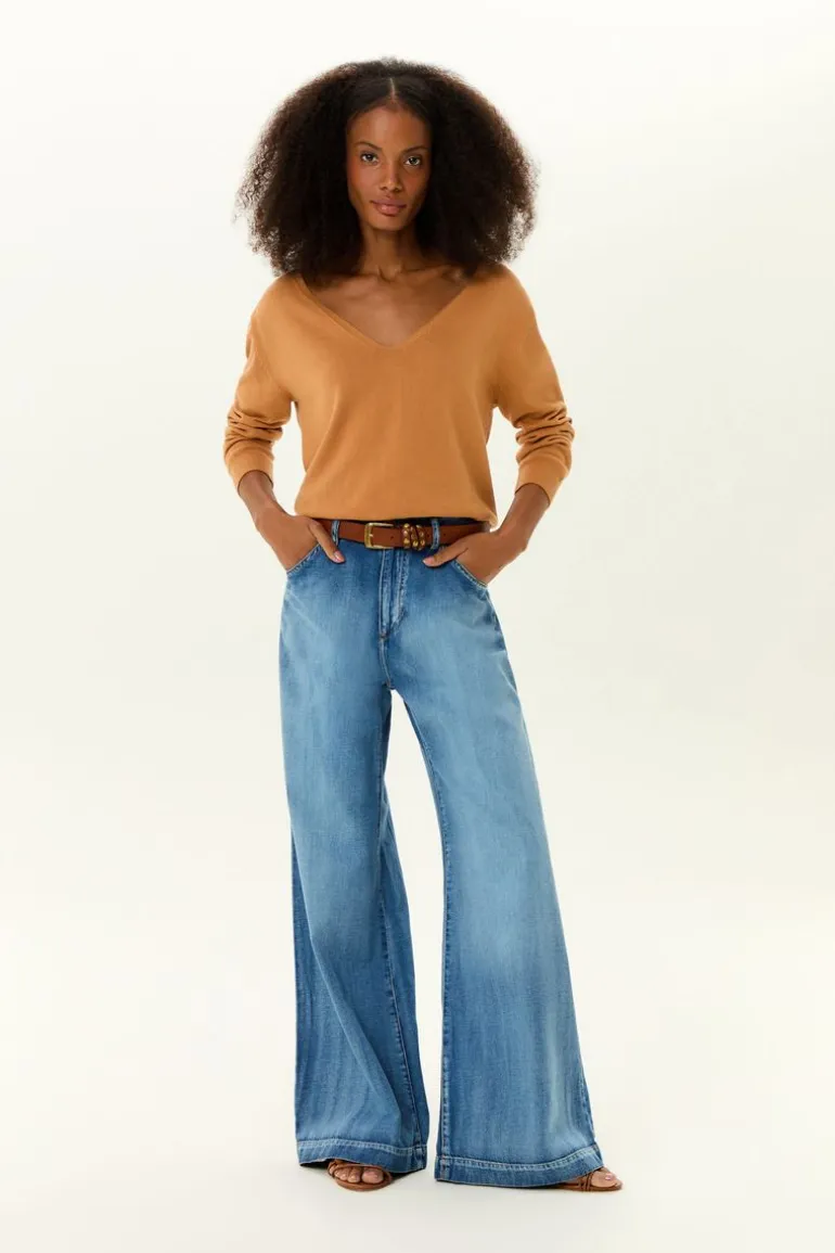 Calça Jeans Pantalona Vintage