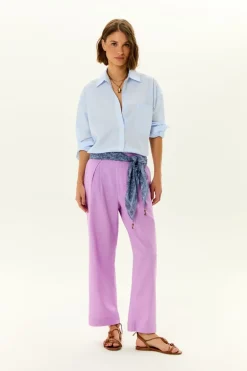 Calça Pregas Linho