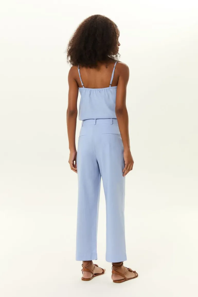 Calça Pregas Linho