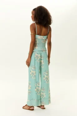 Calça Reta Estampa Fleur b