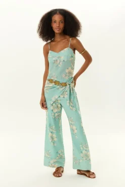 Calça Reta Estampa Fleur b