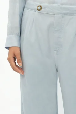 Calça Sarja Pantalona Pregas