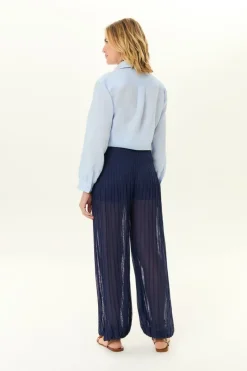 Calça Tricot Aladim Plissada