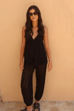 Calça Tricot Aladim Ponto Rendado