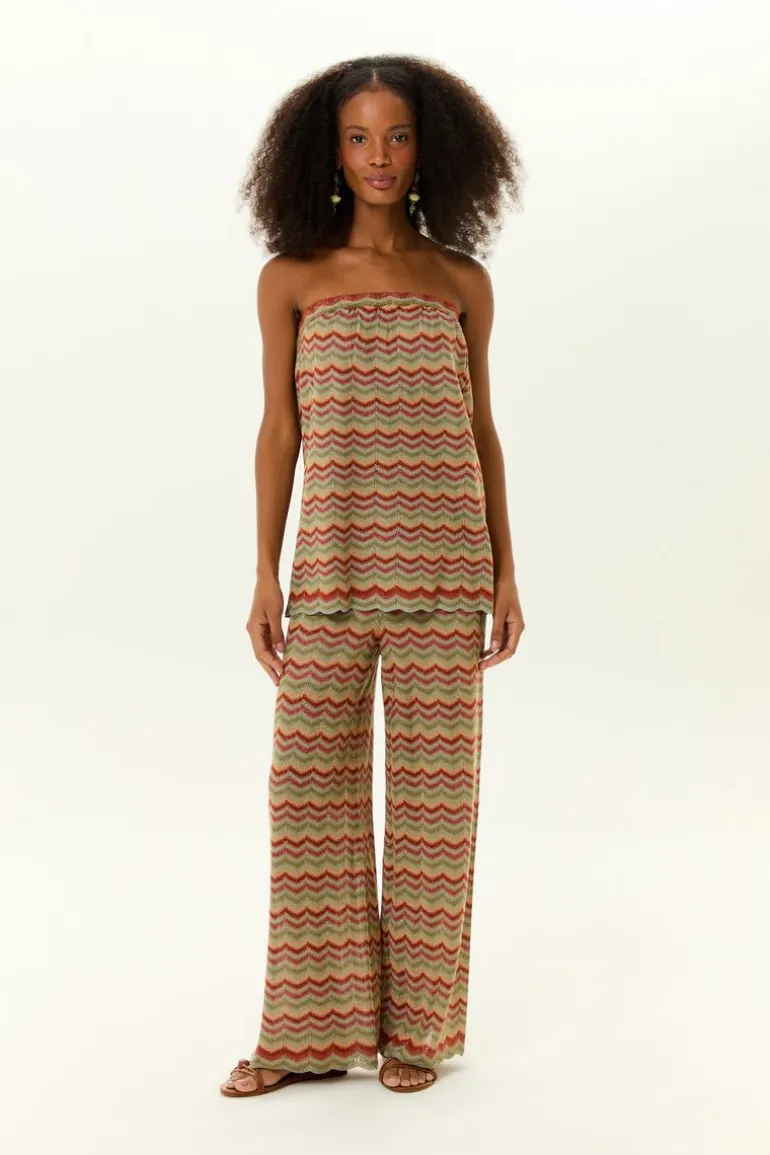 Calça Tricot Chevron Lurex