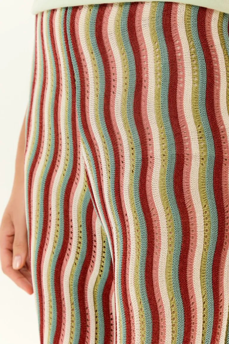 Calça Tricot Ponto Ondas