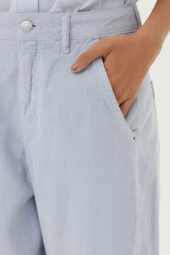 Calça Veludo Cotele Barrel Pregas