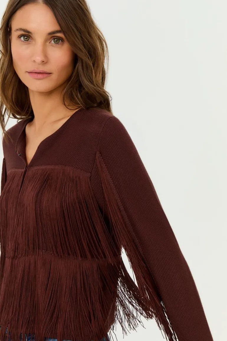 Cardigan Tricot Franjas