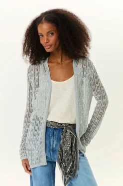 Cardigan Tricot Ponto Rendado Brilhos