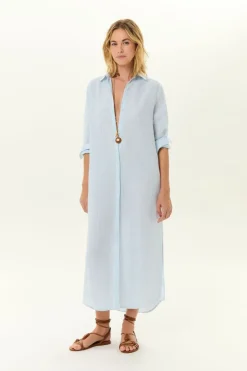 Chemise Listrada Linho