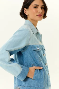 Jaqueta Jeans Mix De Lavagens