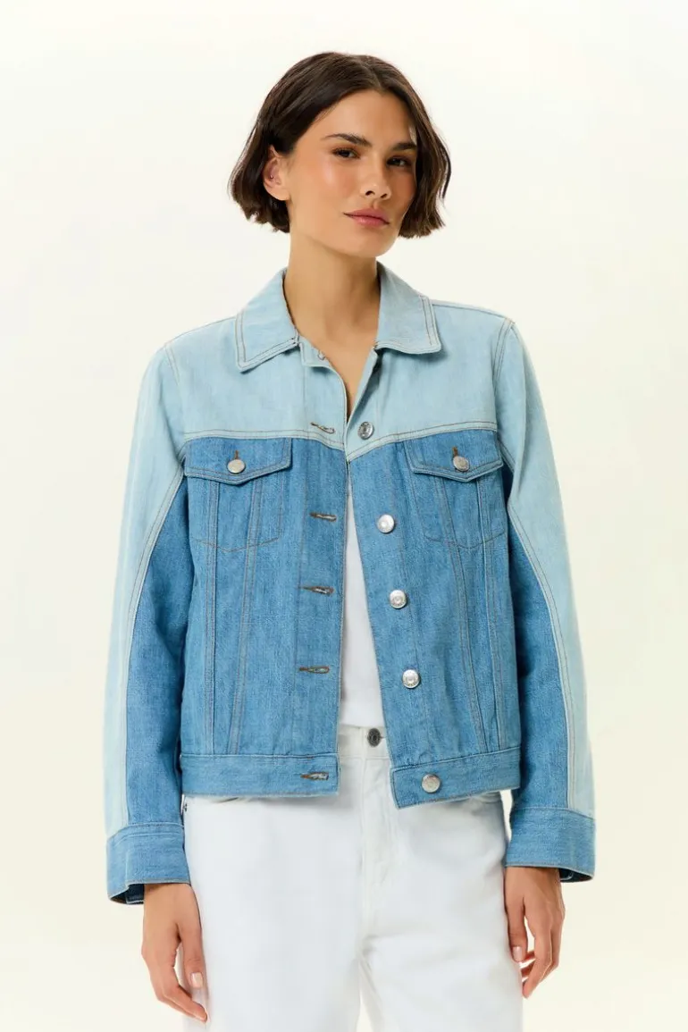 Jaqueta Jeans Mix De Lavagens