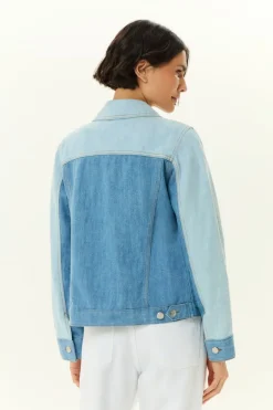 Jaqueta Jeans Mix De Lavagens