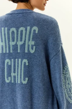 Kimono Tricot Intarsia Hippie Chic