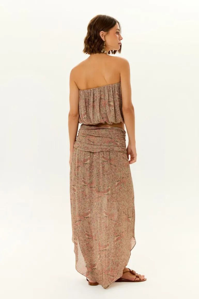 Saia Midi Ggt Estampa Condor