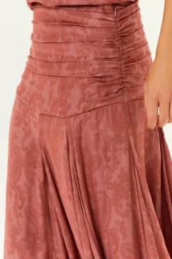 Saia Midi Jacquard Cachemiere