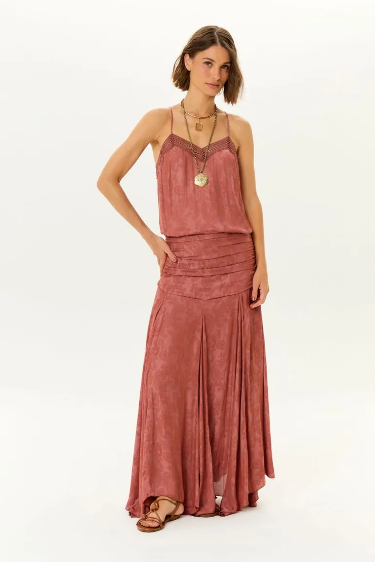 Saia Midi Jacquard Cachemiere