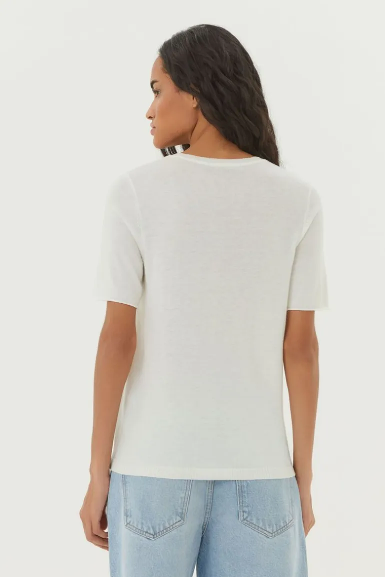 T-Shirt Tricot Decote Careca
