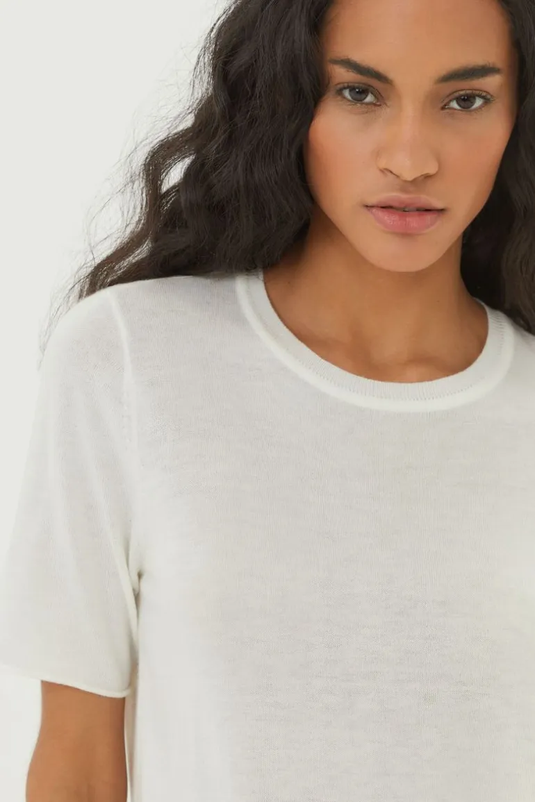 T-Shirt Tricot Decote Careca