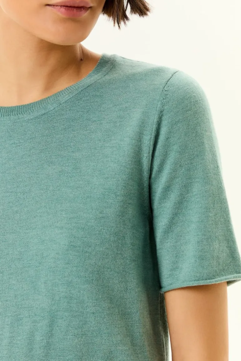 T-Shirt Tricot Decote Careca