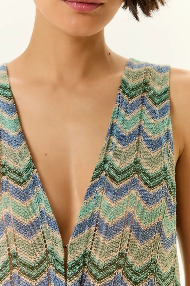 Tunica Tricot Longa Chevron