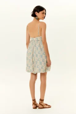 Vestido Curto Linho Estampa Melissa