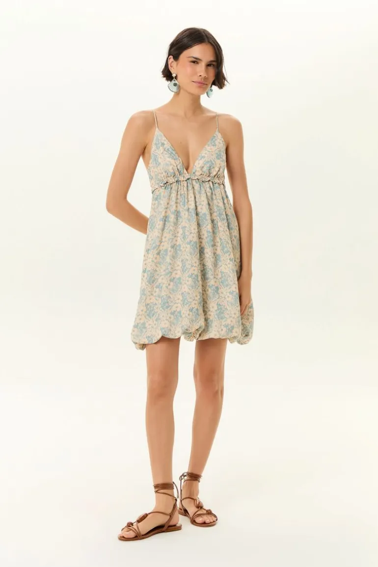 Vestido Curto Linho Estampa Melissa