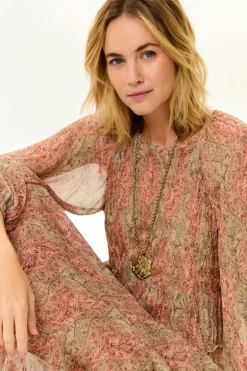 Vestido Longo Ggt Estampa Solar