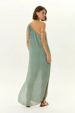 Vestido Longo Ggt Estampa Zig