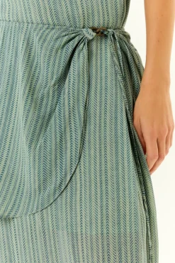 Vestido Longo Ggt Estampa Zig