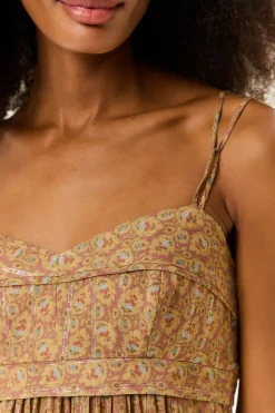 Vestido Midi Alca Estampa Leaf