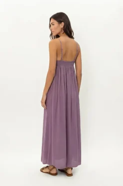 Vestido Midi Alcinha Frisos