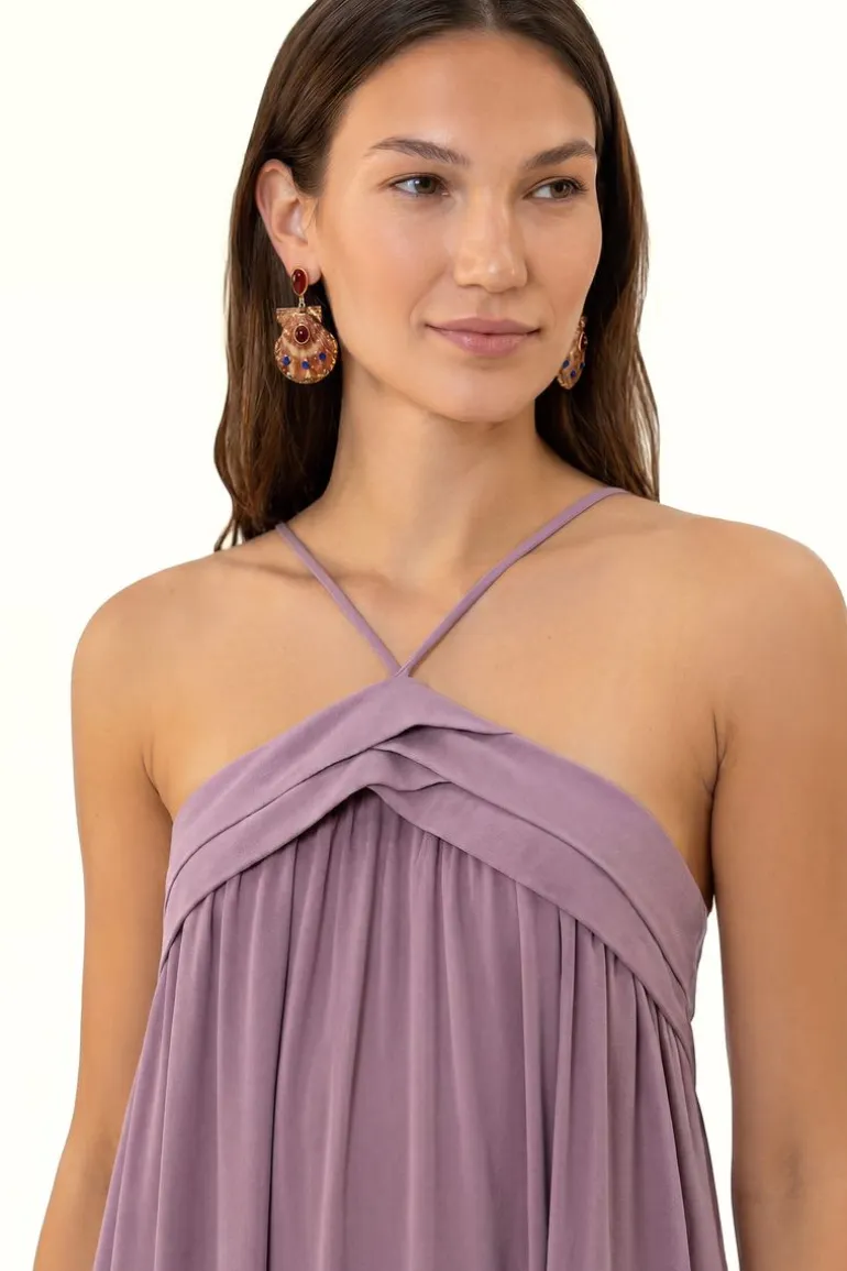 Vestido Midi Alcinha Frisos