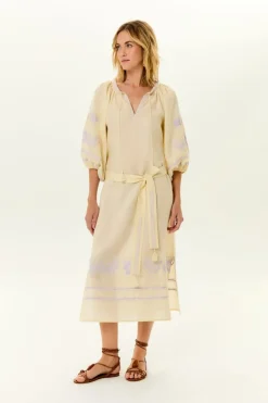 Vestido Midi Bordado Paisley