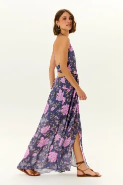 Vestido Midi Decote Ggt Estampa Tish