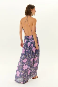Vestido Midi Decote Ggt Estampa Tish
