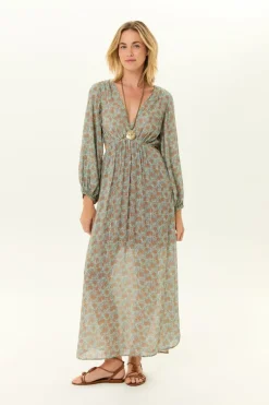 Vestido Midi Estampa Greeny