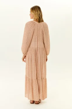 Vestido Midi Estampa Plumy
